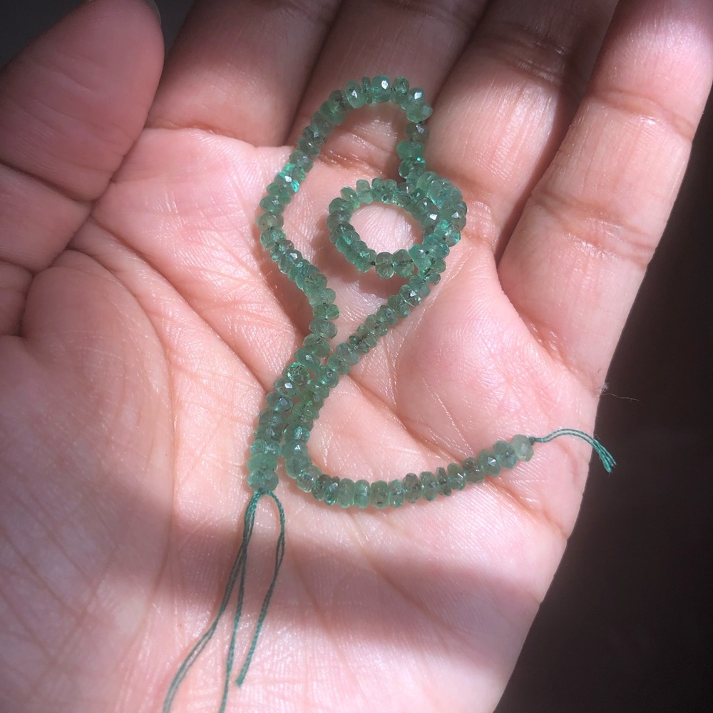 Genuine Zambian Emerald Beads